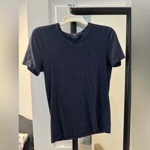 H&M V NECK T-SHIRT SLIM FIT Navy Small